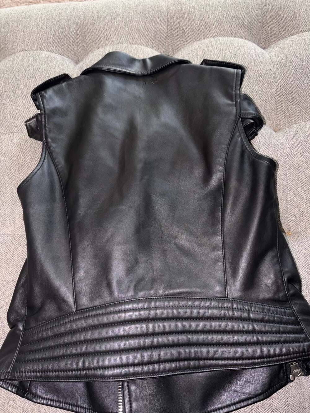 Moschino Couture Jeremy Scott Leather Biker Vest - Picture 6 of 6